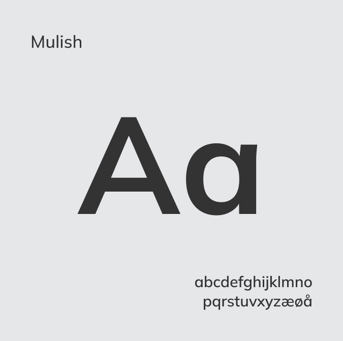 Joyn appens typografi, skrifttypen Mulish